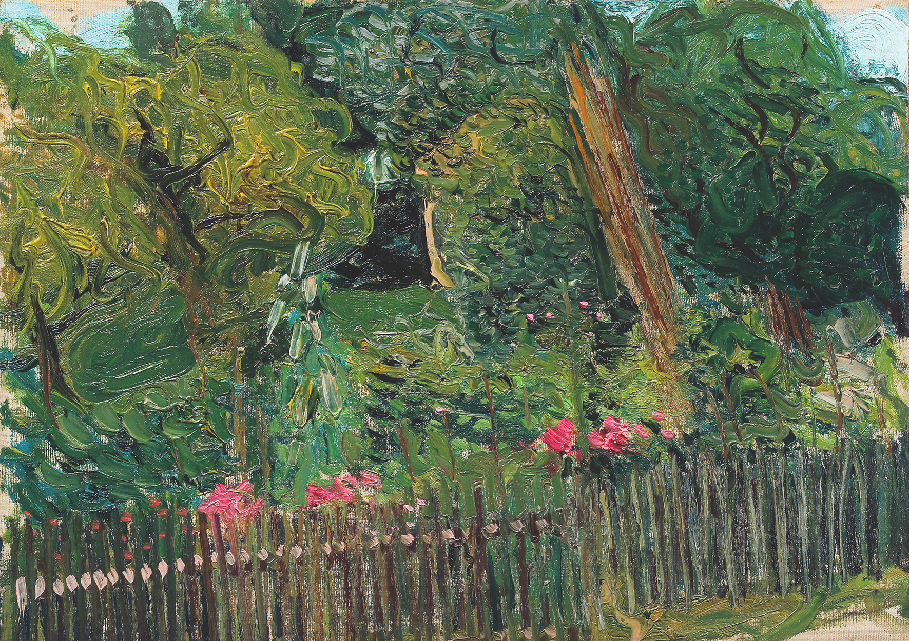Painting from Richard Gerstl - Bauerngarten mit Zaun