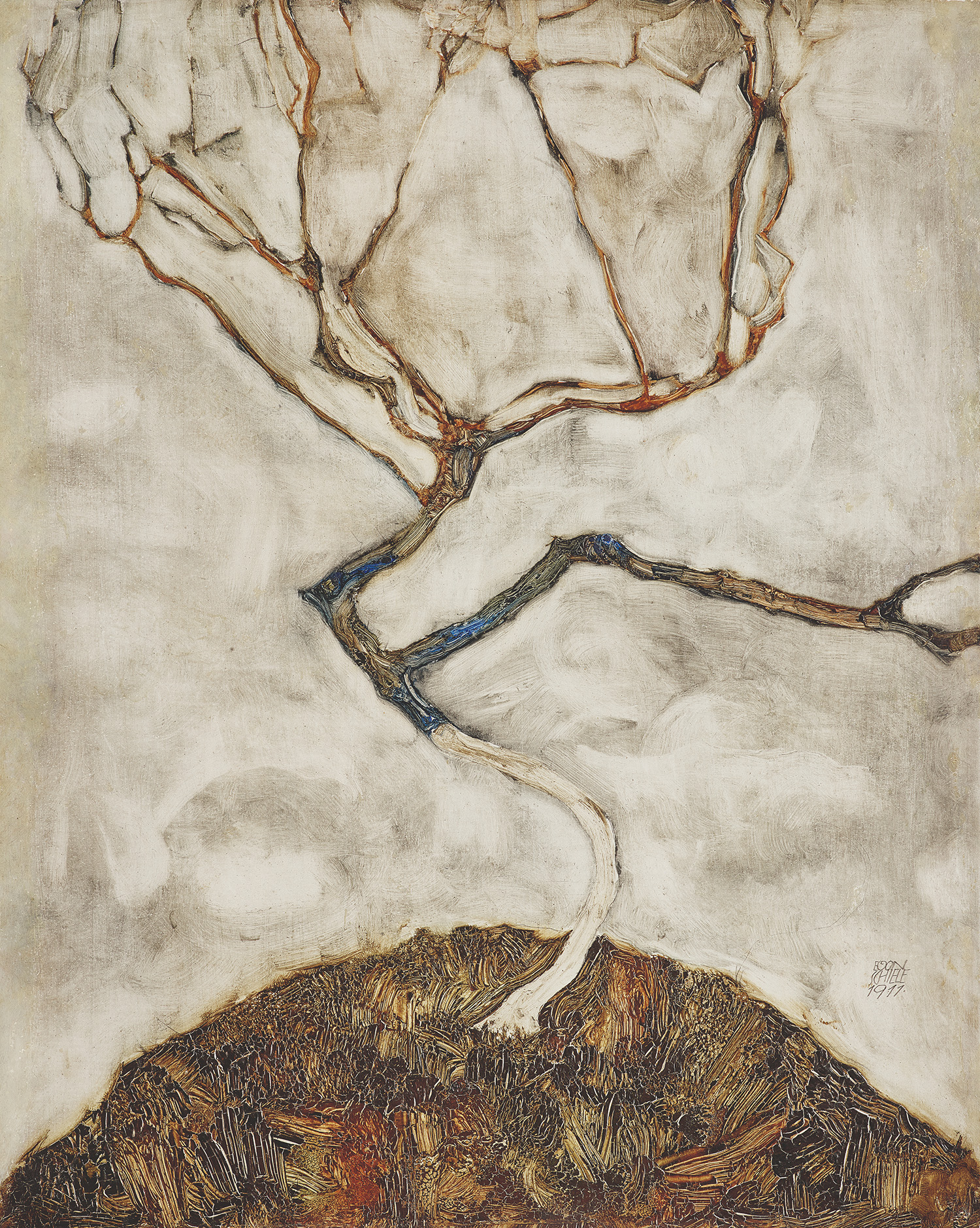 Painting from Egon Schiele - Kleiner Baum im Spätherbst
