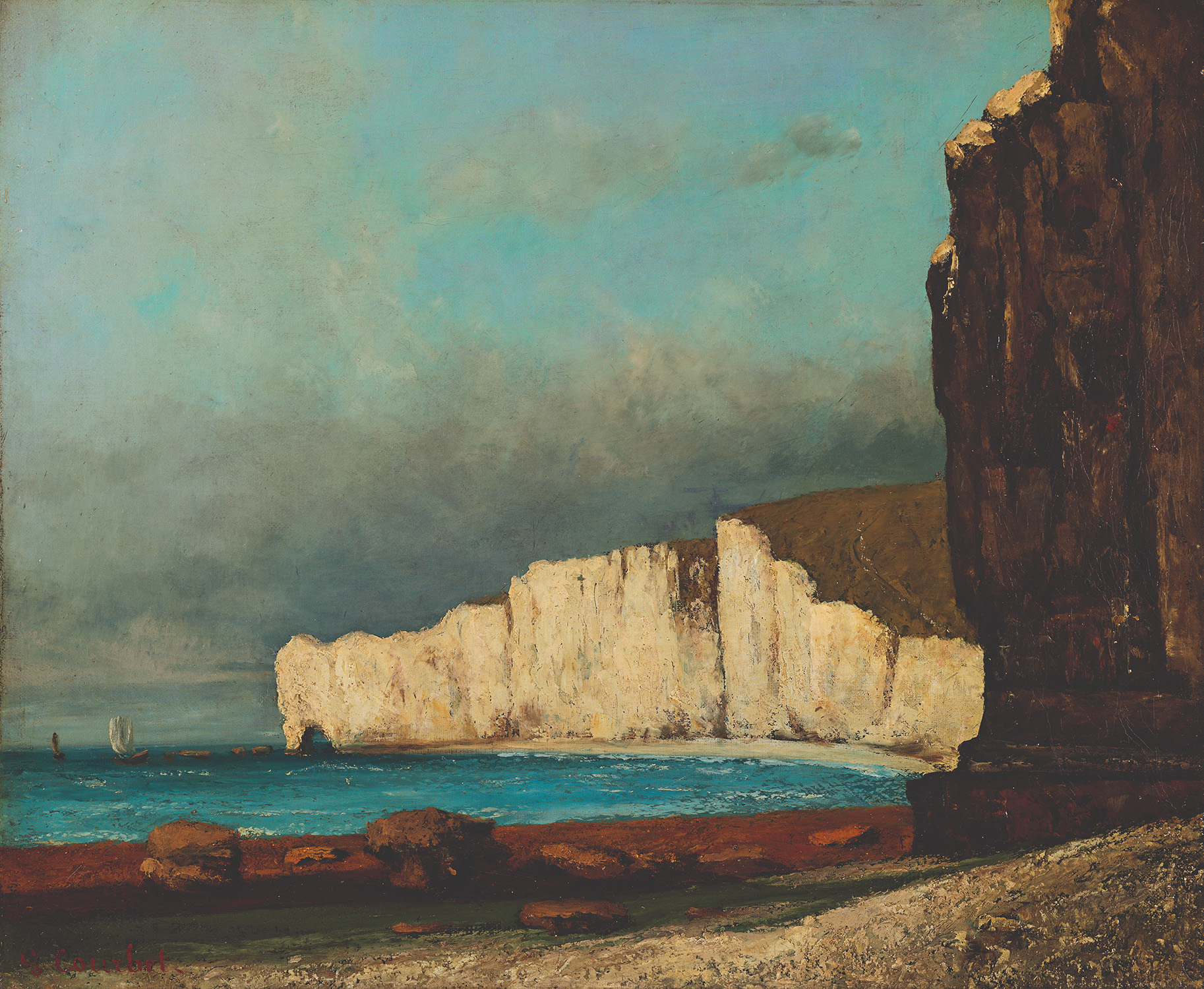 Painting from Gustave Courbet - Küstenlandschaft