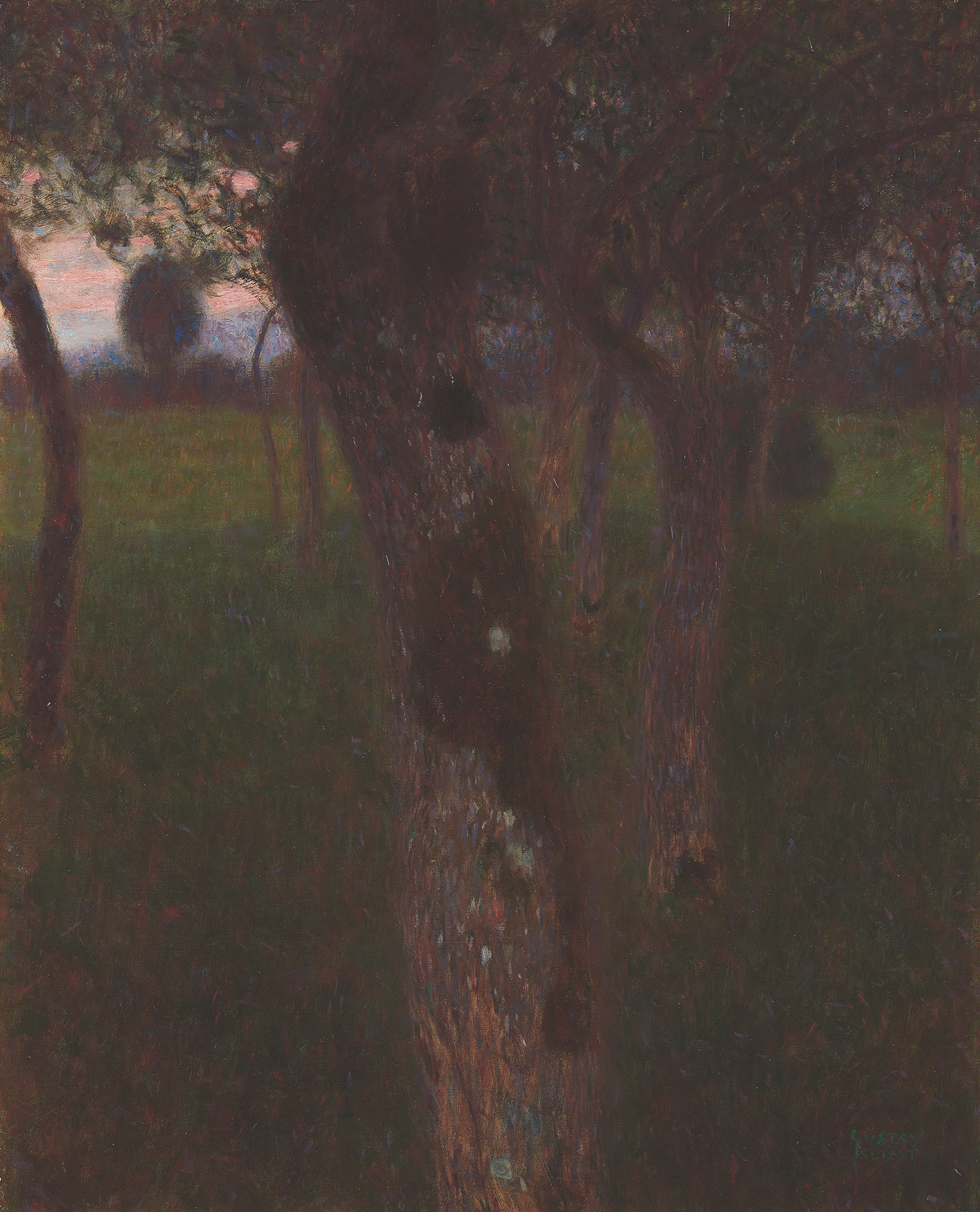 Painting from Gustav Klimt - Obstgarten am Abend